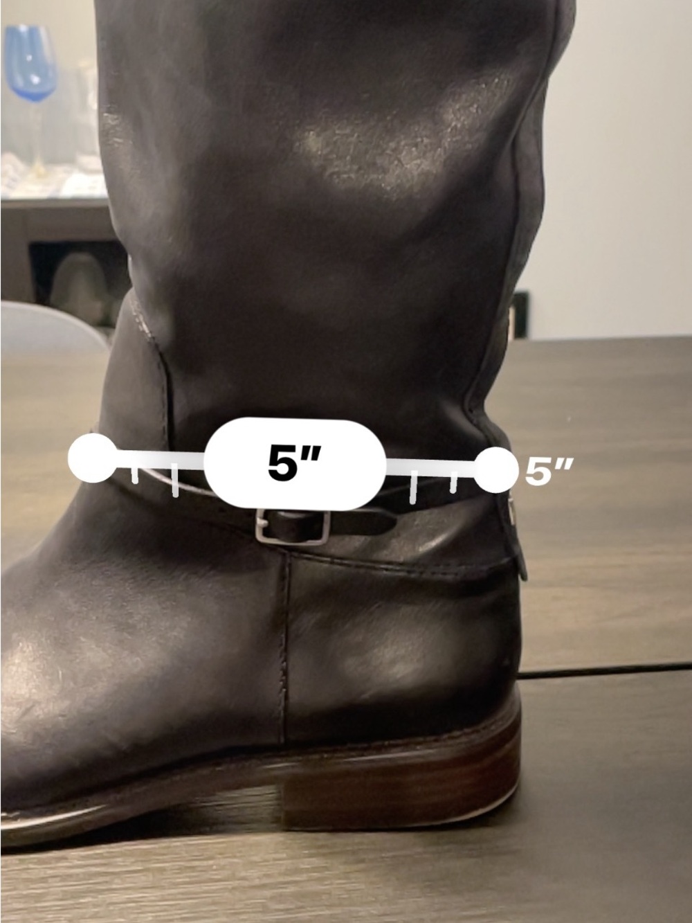 Franco Sarto Black Over-the-Knee Leather Riding Boots - Picture 9 of 11